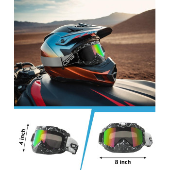 Crg Sports Motorcycle Goggle Motocross Atv Dirt Bike Off Road Racing Goggles For Man Woman Adult