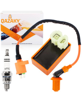 Qazaky Performance Ac Cdi Ignition Coil Spark Plug A7Tc Gy6 50Cc 80Cc 90Cc 110Cc 125Cc 150Cc 4Stroke Engines Scooter Atv