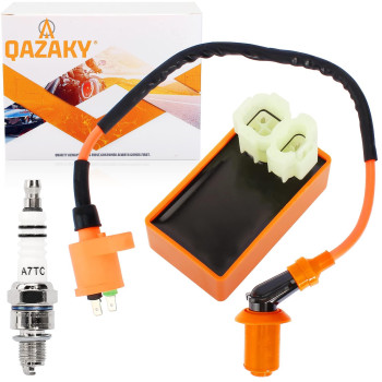 Qazaky Performance Ac Cdi Ignition Coil Spark Plug A7Tc Gy6 50Cc 80Cc 90Cc 110Cc 125Cc 150Cc 4Stroke Engines Scooter Atv