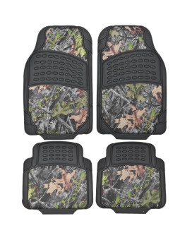 Bdk Camouflage 4 Piece All Weather Waterproof Rubber Car Floor Mats Fit Most Car Truck Suv Trimmable Heavy Duty Mt684Cm