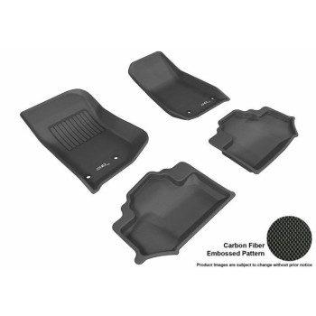 U Ace L1JP01201509 3D Maxpider Complete Set Custom Fit All-Weather Kagu Black Floor Mat for 2014-2016 Jeep Wrangler Models