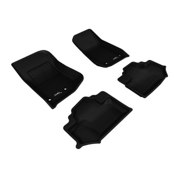 U Ace L1JP01201509 3D Maxpider Complete Set Custom Fit All-Weather Kagu Black Floor Mat for 2014-2016 Jeep Wrangler Models