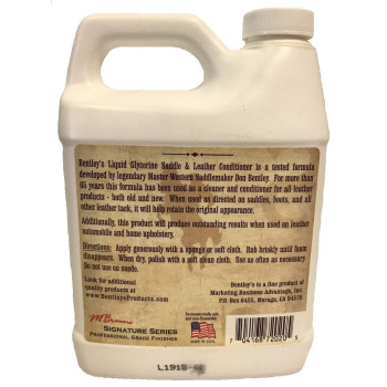 Bentley Liquid Glycerine Saddle Leather Conditioner Soap 32 Oz