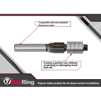 Bull Ring Hidden Pocket Router Bit For Truck Bed Tie Down Anchors Rail Cap Trim Easy To Use Cutting Tool For Tie Downs Truck B