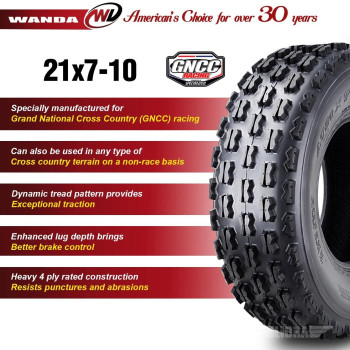 Wanda Set 2 Sport Atv Tires At 21X710 P356 Gncc Grand National Cross Country Race Tire 10075