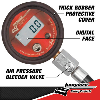 Longacre 5253097 0100 Psi Digital Tire Pressure Gauge