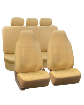 Royal Leather Car Seat Covers - SOLIDBEIGE