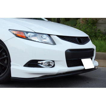 Front Bumper Lip Compatible With 20122013 Honda Civic Hfp Style Black Pu Front Lip Finisher Under Chin Spoiler Add On By Ikon