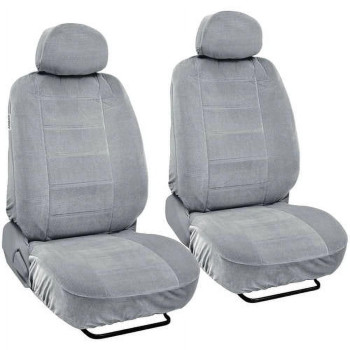 Bdk Gray Full Cloth Low Back Auto Seat Covers Encore Style 4 Pc Premium