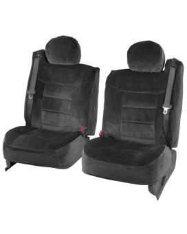 Front Seat Covers For 200007 Chevy Gmc Suv Trucks Black Encore Fabric