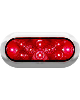 Pm V423Xr4 Red Led Surface Mount Oval Stop Turn Amp Tail Light Kit