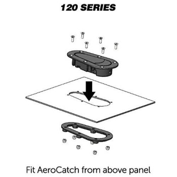 Aerocatch 1204100 Xtreme Plus Flush Locking Hood Latch And Pin Kit Black