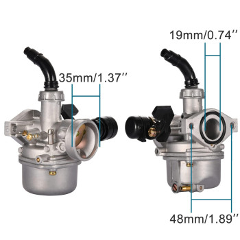 Goofit Pz19 Carburetor Replacement For Taotao Sunl Baja Kazuma Ssr Xrcrf 50Cc 70Cc 90Cc 110Cc 125Cc Atv Scooter Dirt Bike Go Ka