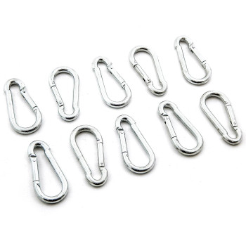 Red Hound Auto 10 Steel Spring Snap Quick Link Carabiner Hook Clips 238 Inches Length Medium Duty 130 Pound 732 Inches Th