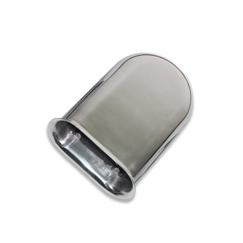 Demotor Performance Hilborn Style Silver Hood Air Scoop Kit Single 4 Barrel Carb Smooth Top Polished Aluminum