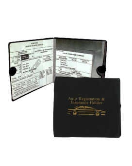 Set Of 4 Auto Car Registration Insurance Holder Wallet Document Id Black Case For Car Truck Boat