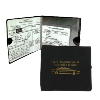 Set Of 4 Auto Car Registration Insurance Holder Wallet Document Id Black Case For Car Truck Boat