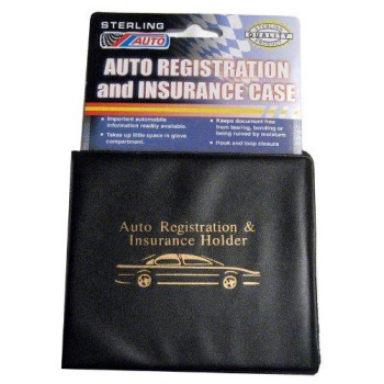 Set Of 4 Auto Car Registration Insurance Holder Wallet Document Id Black Case For Car Truck Boat