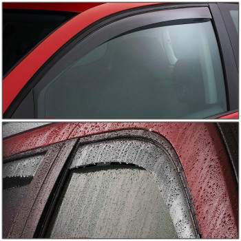 Auto Dynasty Compatible With Rav4 4Pcs Tapeon Window Visor Deflector Rain Guard