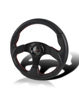 Specd Tuning Universal 320Mm Racing Steering Wheel Jdm Black Leather