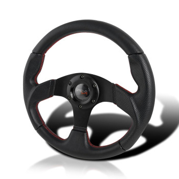 Specd Tuning Universal 320Mm Racing Steering Wheel Jdm Black Leather