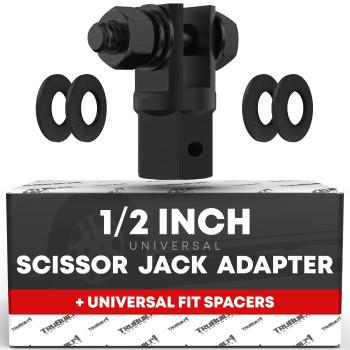 T1A 12 Scissor Jack Adapter Standard Drive Sockets 1316 Inch Lug Wrench Adaptor Used For Automotive Jack Rv Or Trailer L