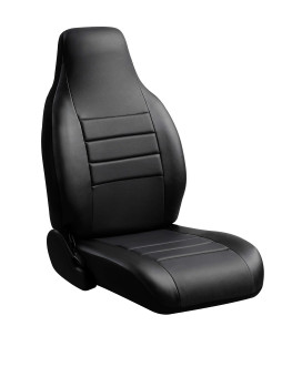 Fia Sl6734 Blkblk Custom Fit Front Seat Cover Bucket Seats Leatherette Solid Black