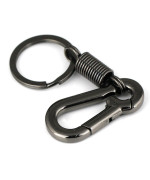 Maycom Retro Style Simple Strong Carabiner Shape Keychain Key Chain Ring Keyring Keyfob Key Holder Black