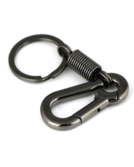 Maycom Retro Style Simple Strong Carabiner Shape Keychain Key Chain Ring Keyring Keyfob Key Holder Black