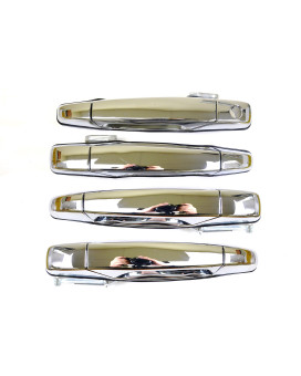 Pt Auto Warehouse Gm3545Mqpk Outside Exterior Outer Door Handle Chrome 1 Front Left 1 Front Right 1 Rear Left 1 Rear R