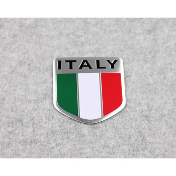 Generic Car Alloy Aluminum 3D Italy Italian Flag Emblem Badge Decals Sticker