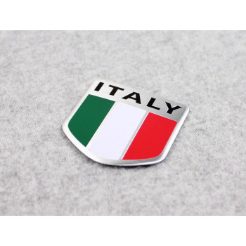 Generic Car Alloy Aluminum 3D Italy Italian Flag Emblem Badge Decals Sticker