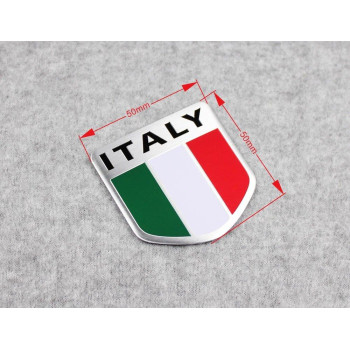 Generic Car Alloy Aluminum 3D Italy Italian Flag Emblem Badge Decals Sticker