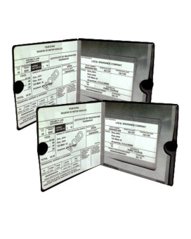 Essential Car Auto Insurance Registration Black Document Wallet Holders 2 Pack Bundle 2Pcs Automobile Motorcycle Truck