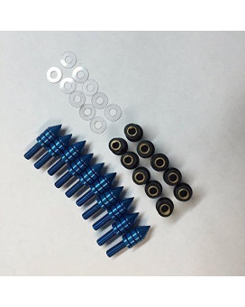 Xkmtblue Spike Windshield Bolts Screw Nuts Kit Compatible With Honda Cbr 600Rr 1000Rrsuzuki Gsxr 600 750 1000Yamaha R1 R6 R6S