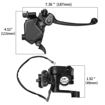 Weiyingsi Thumb Throttle With Dual Brake Lever Assy For 50Cc 90Cc 150Cc 250Cc Atv Quad Roketa Taotao Sunl Kazuma