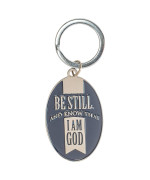 Dicksons Be Still And Know That I Am God Christian Key Ring Keychain