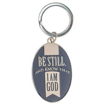 Dicksons Be Still And Know That I Am God Christian Key Ring Keychain