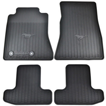 Ford Oem Factory Stock 2015 2016 Black Mustang Pony Horse All Weather Vinyl Floor Mats Front Rear