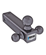 Reese Towpower 7068820 Tri Ball Trailer Hitch Ball Mount 178 Inch 2 Inch 2516 Inch Trailer Hitch Balls Fits 212 Inch