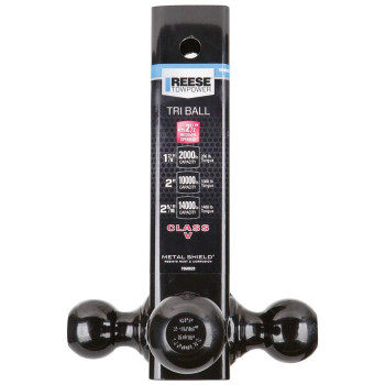 Reese Towpower 7068820 Tri Ball Trailer Hitch Ball Mount 178 Inch 2 Inch 2516 Inch Trailer Hitch Balls Fits 212 Inch