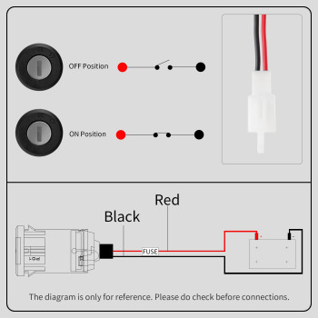 Ignition Key Switch Lock 2 Wire Key Switch Starter Parts For Electric Trike And Scooter Golf Carts Bikes