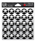 Award Decals New Skull And Crossbone White On Black Sticker Set 1 100 Decals The Original Award Decals Premium 20Mil Thick