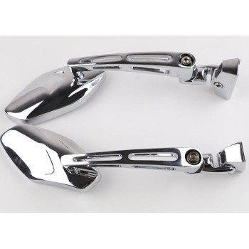 Xyzctem Universal Chrome Adjust Racing Sport Mirrors For Honda Cbr 600 1000 Rr F4I F4 Suzuki Gsxr 600 700 1000 1300 Hayabusa Bus