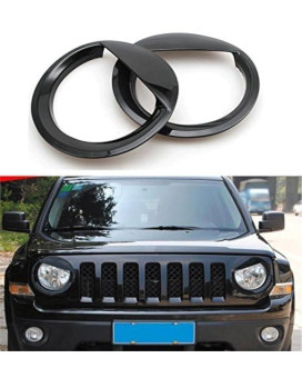 For Jeep Accessories Bezels Front Light Headlight Angry Bird Style Trim Cover Abs Compatible With Jeep Patriot 20112017 Model M