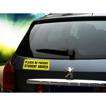 Zone Tech Please Be Patient Student Driver Vehicle Bumper Magnet 3Pack Premium Quality Neon Please Be Patient Student Driver