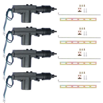 Esupport Black Car Plastic Universal Heavy Duty Power Door Lock Actuator 2 Wire 12V Pack Of 4