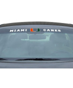 University Of Miami Sun Stripe Windshield Decal 325 In X 34 In