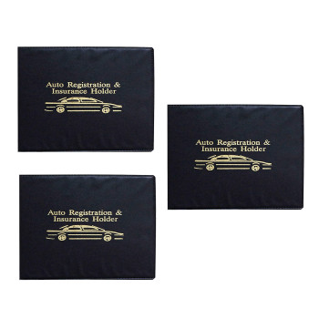 Sterling Set Of 3 Auto Car Registration Insurance Holder Wallet