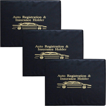 Sterling Set Of 3 Auto Car Registration Insurance Holder Wallet